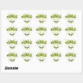 Gele Limoen Succulent Modern Typography Wedding Hart Sticker (Vel)