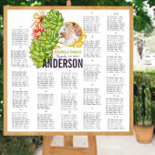 Gele Limoen Succulent Modern Typography Wedding Poster