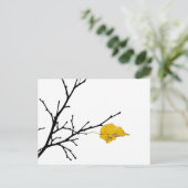 Gele limoenboom blad briefkaart (Staand voorkant)