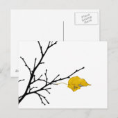 Gele limoenboom blad briefkaart (Voorkant / Achterkant)