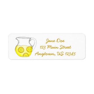 Gele limonade laemon Ade Pitcher-labels Etiket