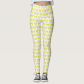 Gele limonade limonade Drink in pap Leggings (Voorkant)