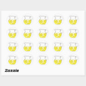 Gele limonade limonade Drink in pap Ronde Sticker (Vel)