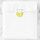 Gele limonade limonade Drink in pap Ronde Sticker (Tas)