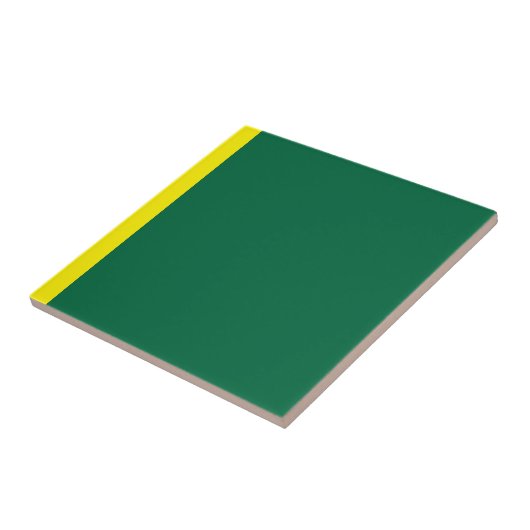 Gele line keramische tegels tegeltje (Zijkant)