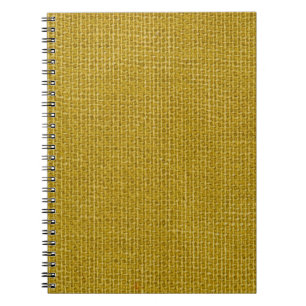 Gele linnen textuur camouflage fotoachtergrond. notitieboek