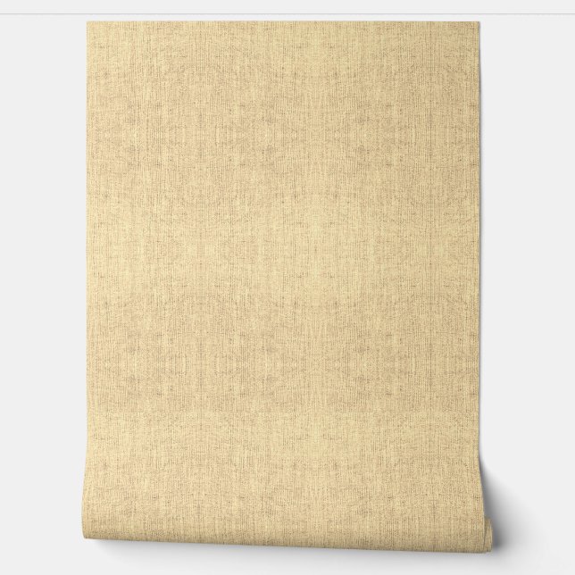 Gele Linnen Textuur Vinyl  Behang (Afrollen)