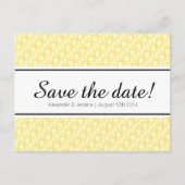 Gele lint boog print save the date briefkaart (Voorkant)