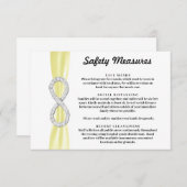 Gele Lint Diamant Oneindigheid Veiligheidsmaatrege Informatiekaartje (Voorkant / Achterkant)