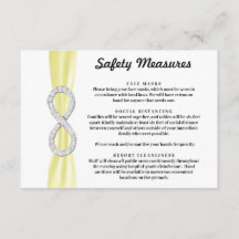 Gele Lint Diamant Oneindigheid Veiligheidsmaatrege