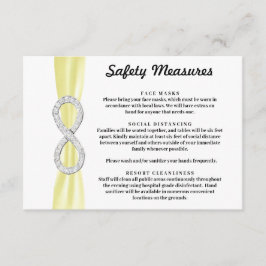 Gele Lint Diamant Oneindigheid Veiligheidsmaatrege Informatiekaartje