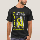 Gele Lint Endometriose Bewustzijnsneef Ameri T-shirt (Voorkant)