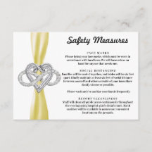 Gele Lint Oneindigheids Hart Veiligheidsmaatregele