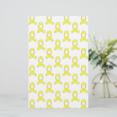Gele lint patroon briefpapier (Staand voorkant)