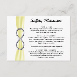 Gele Lint Zilveren Oneindigheid Veiligheidsmaatreg Informatiekaartje