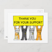 Gele linten Dank u voor uw steun Briefkaart (Voorkant / Achterkant)