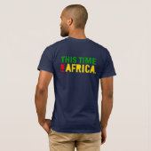 Gele Lion Green Mane Deze keer voor Afrika Shirt (Achterkant volledig)