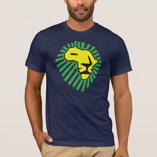 Gele Lion Green Mane Deze keer voor Afrika Shirt (Voorkant)