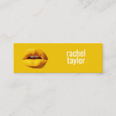 Gele lippen Modern Professional Mini Visitekaartje (Voorkant)