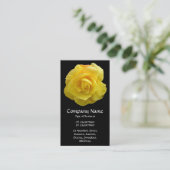 Gele lisianthus - zwart visitekaartje (Staand voorkant)