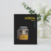 Gele Lissabon-tram - LISBOA Briefkaart (Staand voorkant)