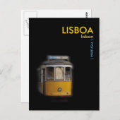 Gele Lissabon-tram - LISBOA Briefkaart (Voorkant / Achterkant)