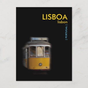 Gele Lissabon-tram - LISBOA Briefkaart