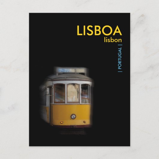 Gele Lissabon-tram - LISBOA Briefkaart (Voorkant)