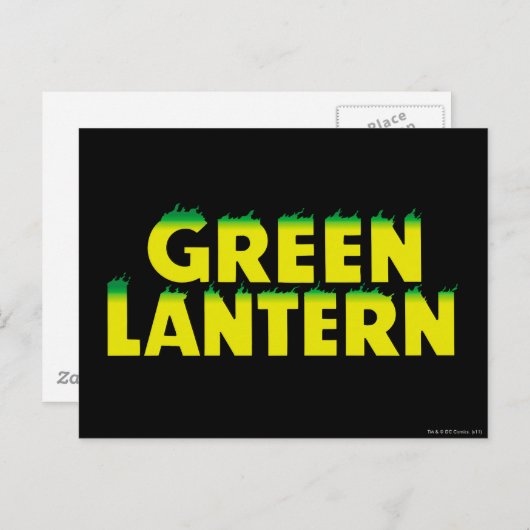 Gele Logo flames Briefkaart (Voorkant / Achterkant)