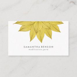 Gele Lotus Flower | Florence-Waterverf Visitekaartje