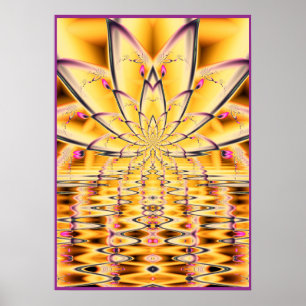 Gele Lotus Flower Poster