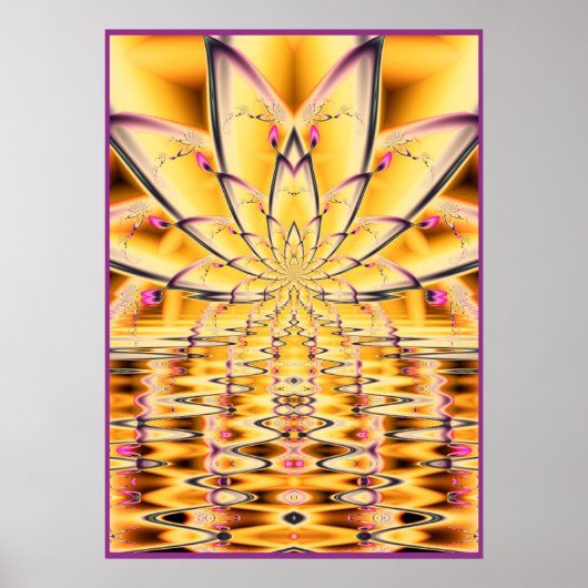 Gele Lotus Flower Poster (Voorkant)