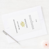 Gele lotus gezicht toner cosmetica verpakking labe rechthoekige sticker (Envelop)