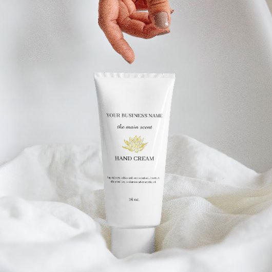 Gele lotus handcrème huidverzorging sticker