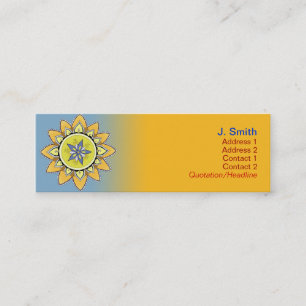 Gele Lotus Profile-kaarten Mini Visitekaartje