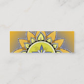Gele Lotus Profile-kaarten Mini Visitekaartje (Achterkant)