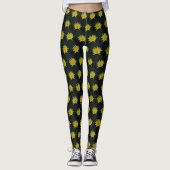 Gele Lotus Waterlelie Leggings (Voorkant)