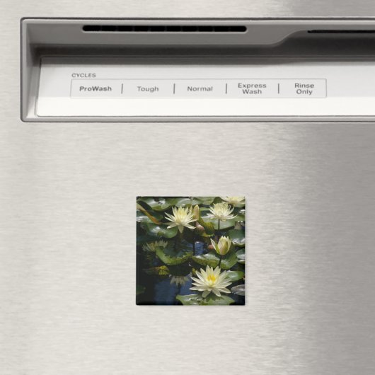 Gele Lotus Waterlilies Magnet (Insitu (Vaatwasser))