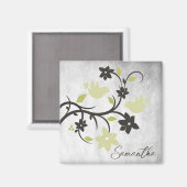 Gele Lovevogels, gepersonaliseerd magneet (Voorkant / Achterkant)