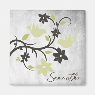 Gele Lovevogels, gepersonaliseerd magneet