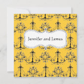 Gele luchters sparen de datum aankondiging (Voorkant)