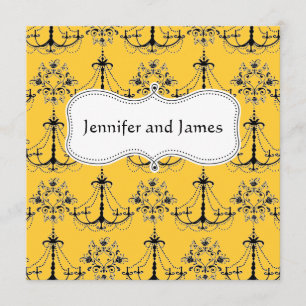 Gele luchters sparen de datum aankondiging