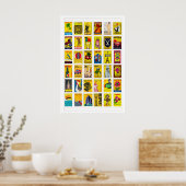 Gele luciferdoosjes Labels Rasterprint, Vintage Poster (Keuken)