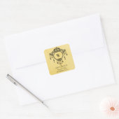 Gele Luhandelier Opslaan van de Sticker Datum (Envelop)