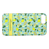 gele luiers op Blauwgroen blauwe strepen Case-Mate iPhone Case (Achterkant (Horizontaal))