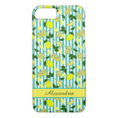  gele luiers op Blauwgroen blauwe strepen Case-Mate iPhone Case (Achterkant)