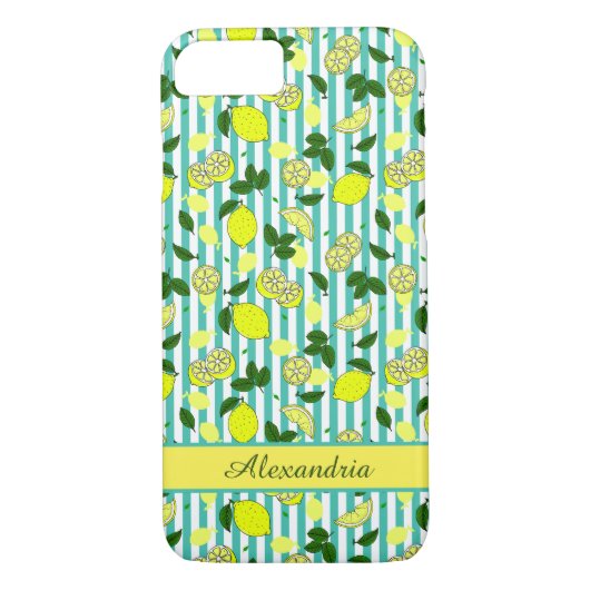 gele luiers op Blauwgroen blauwe strepen Case-Mate iPhone Case (Achterkant)