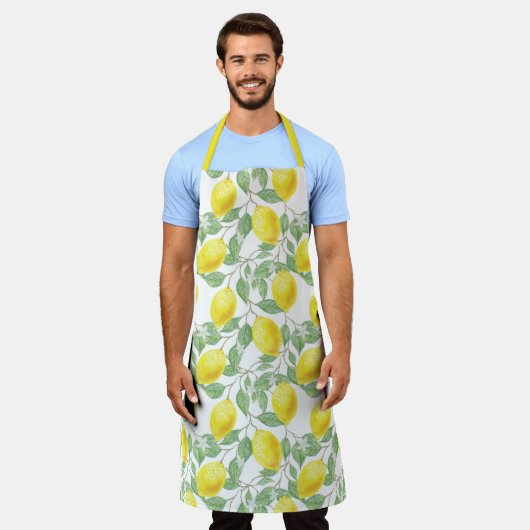  gele luiers schort (Gedragen)