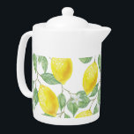 gele luiers theepot<br><div class="desc">gele Lemons Teapot.  Maak uw dag helder met een helder geel citroenontwerp!</div>