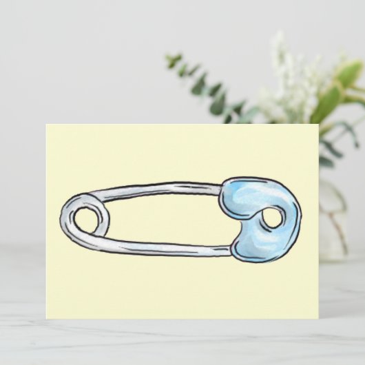 Gele luierspelduitnodiging kaart (Staand voorkant)